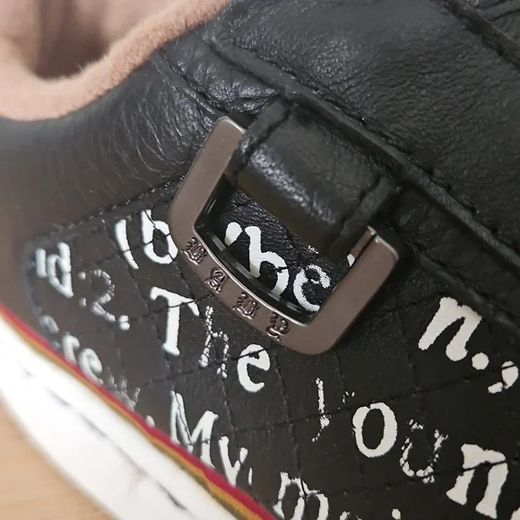 L.A.M.B. Gwen Stefani Y2K Rolling In Cashmere Black Shoes 7.5 Royal Elastics EUC - Picture 10 of 14